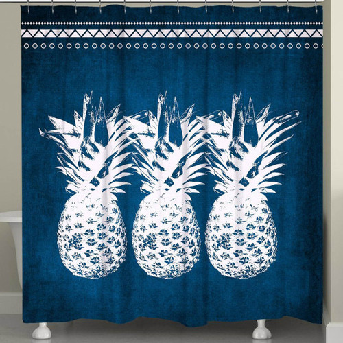 Alabaster Pineapples Shower Curtain