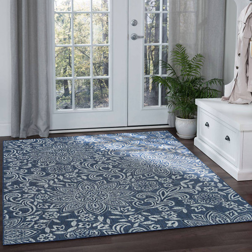 Altea Cove Navy Indoor/Outdoor Rug - 8 x 10 - OUT OF STOCK UNTIL 05/28/2025