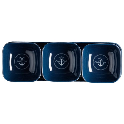 Anchor Cobalt 4-Piece Snack Set - OUT OF STOCK