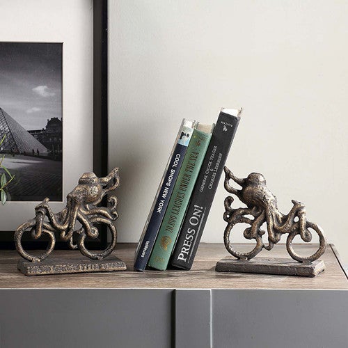 Octopus Bike Bookends - Set of 2