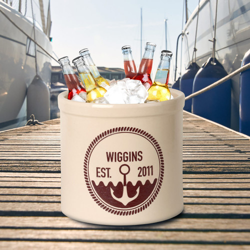Anchor Personalized Established Crock - Red