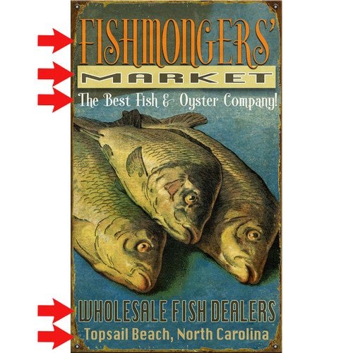 Fish Mongers Personalized Signs