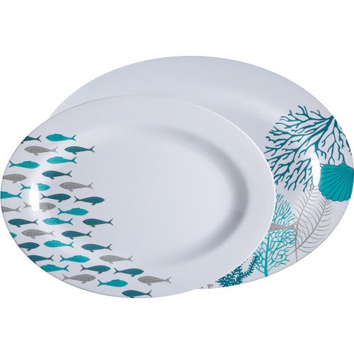 Aqua Reef Serving Platters - Set of 2 - OUT OF STOCK UNTIL 08/07/2025