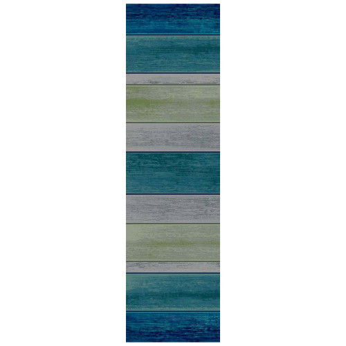 Coastal Colors Striped Rug - 2 x 8