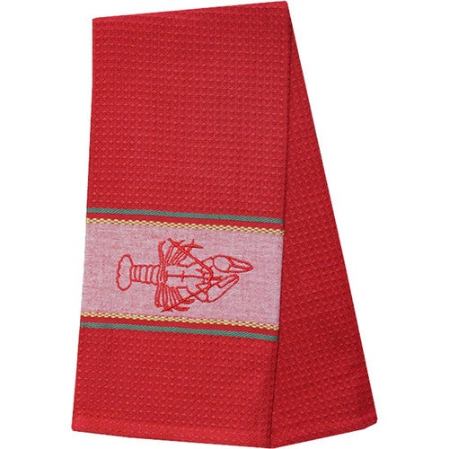 Bay Lobster Embroidered Kitchen Towels - Set of 2