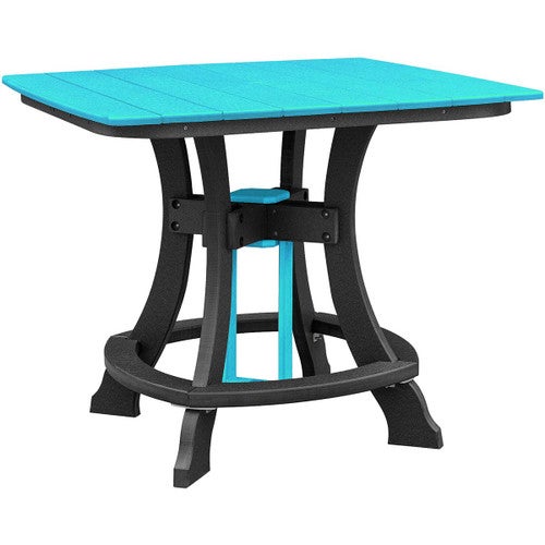 Beckett Counter Height Square Table - Turquoise & Black