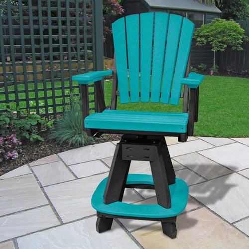Beckett Swivel Counter Stool - Turquoise & Black
