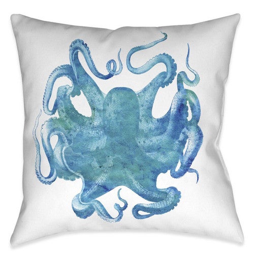 Aqua of the Deep 18 x 18 Outdoor Pillow