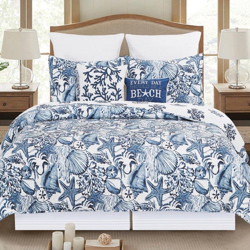 Navy Reef Quilt Bedding Collection