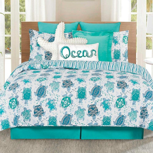 Turtle Tide Quilt Bed Set - Full/Queen