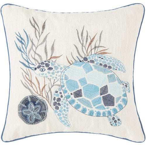 Sea Garden Turtle Pillow