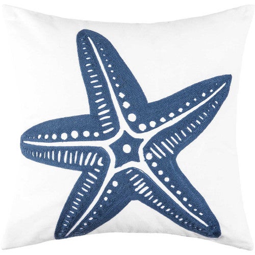 Indigo Coral Starfish Pillow