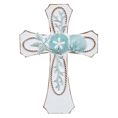 Coral & Shells Wall Cross