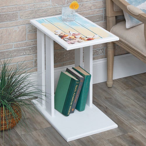 Surf & Sand Wood Side Table