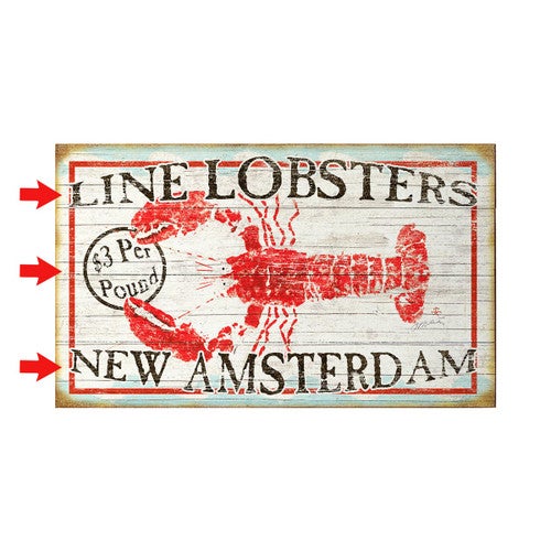 Horizontal Lobster Personalized Signs