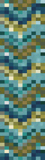 Aqua Spa Tiles Rug - 2 x 8