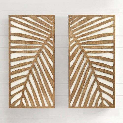 Palm Breeze Wood Wall Art - Set of 2