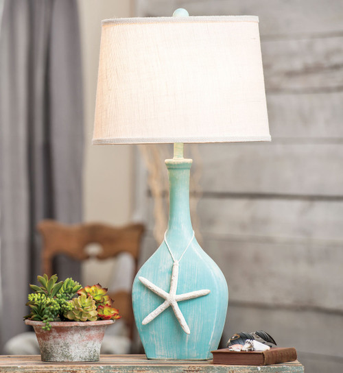Aqua Starfish Table Lamp