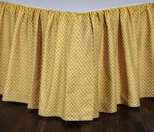 Sunny Island Basketweave Bedskirt - 15-Inch Queen