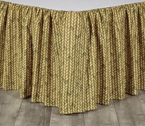 Tropical Noir Basketweave Bedskirt - 15-Inch Queen