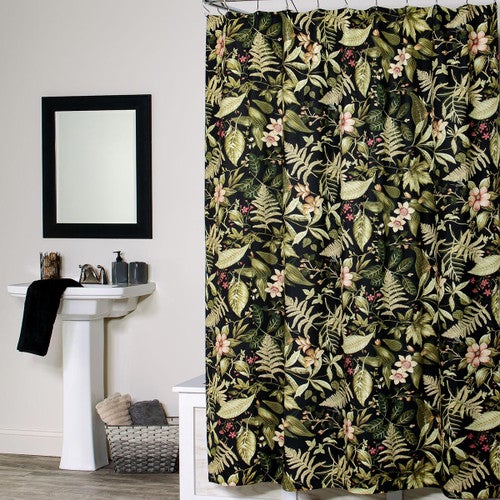 Tropical Noir Shower Curtain