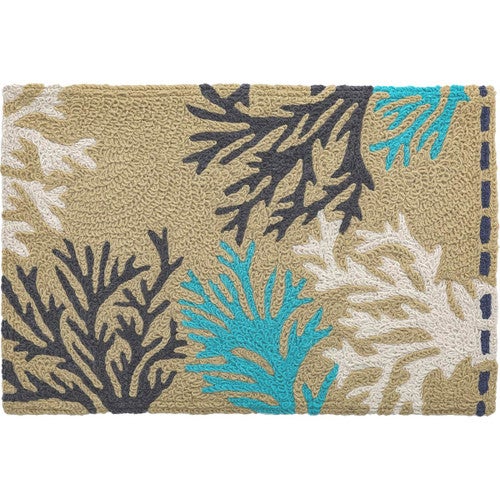 Tri-Color Coral Indoor/Outdoor Rug