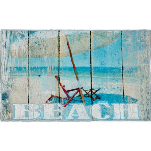 Vintage Beach Sign Rug