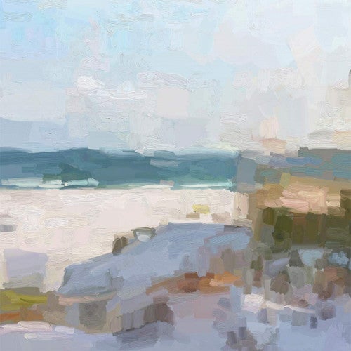 Hazy Shore Canvas Wall Art