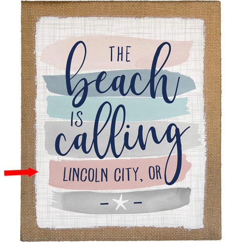 Beach Calling Personalized Wall Art