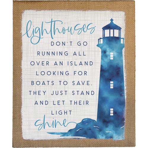 Blue Lighthouse Wall Art