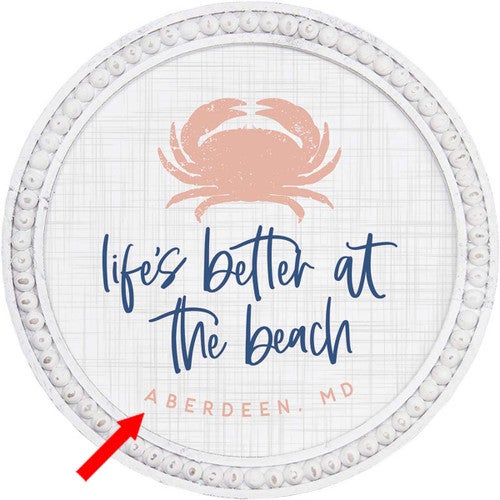 Better at the Beach Personalized Wall Art