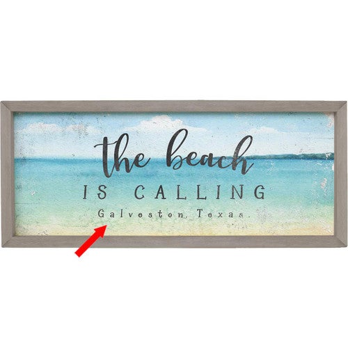 The Beach is Calling Personalized Wall Art
