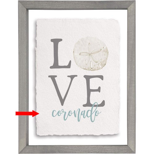 Sand Dollar Love Personalized Wall Art