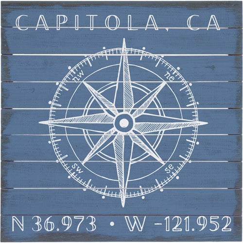 Compass Coordinates Personalized Wall Art