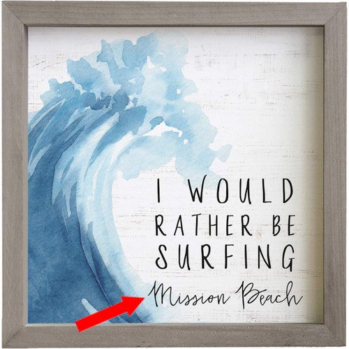 Rather Be Surfing Personalized Wall Art