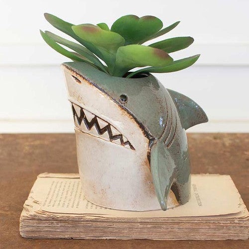 Ceramic Shark Planter