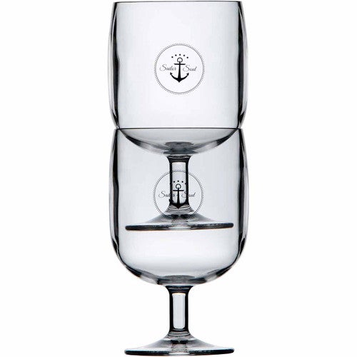 Anchor Cobalt Ecozen Stackable Wine Glasses - Set of 6