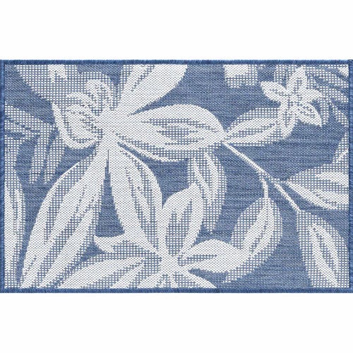 Fiji Flowers Blue Rug - 2 x 3 - OUT OF STOCK UNTIL 05/21/2025