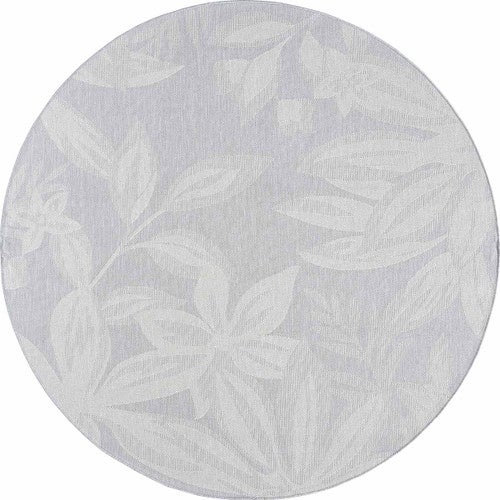 Fiji Flowers Gray Rug - 5 Ft. Round