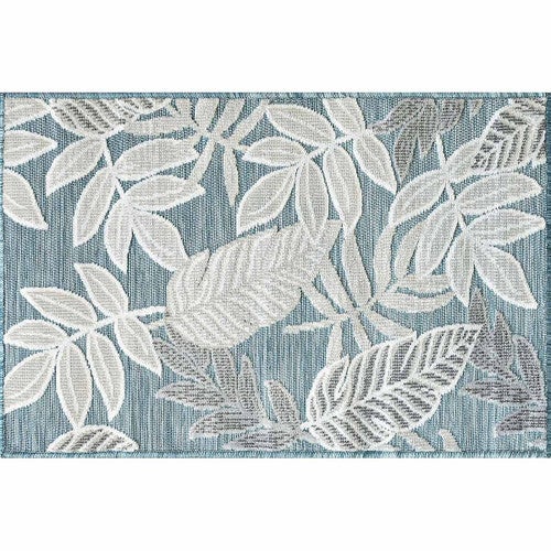 Aqua Jungle Indoor/Outdoor Rug - 2 x 3