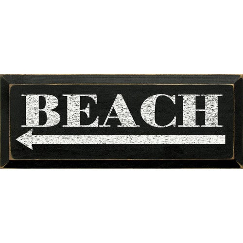To the Beach Wood Sign