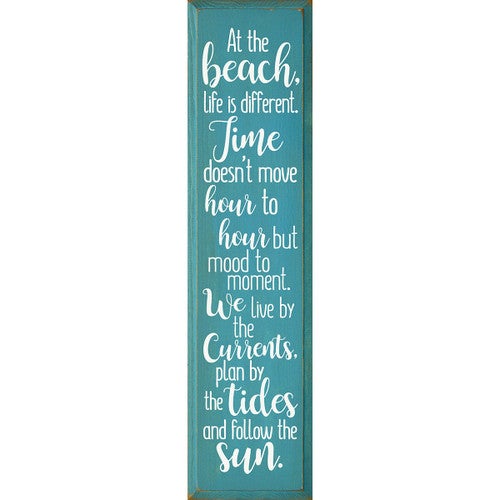 Live by the Currents Wood Sign
