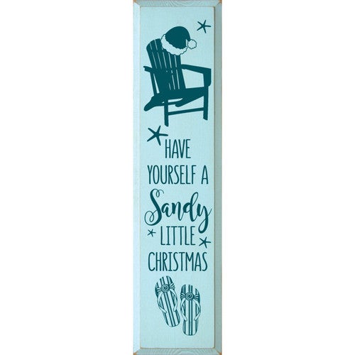 Sandy Christmas Wood Sign