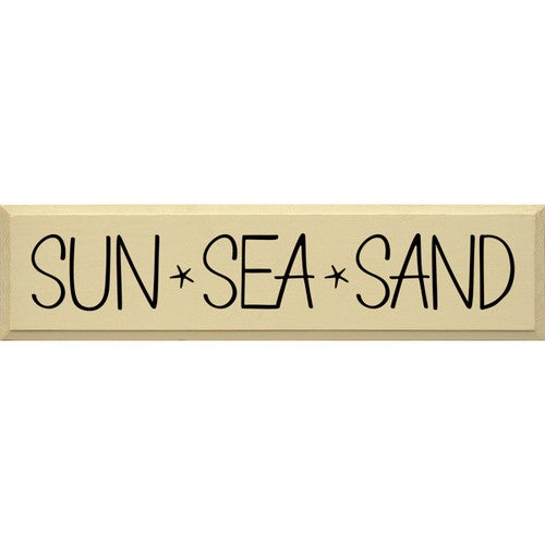 Sun Sea & Sand Wood Sign