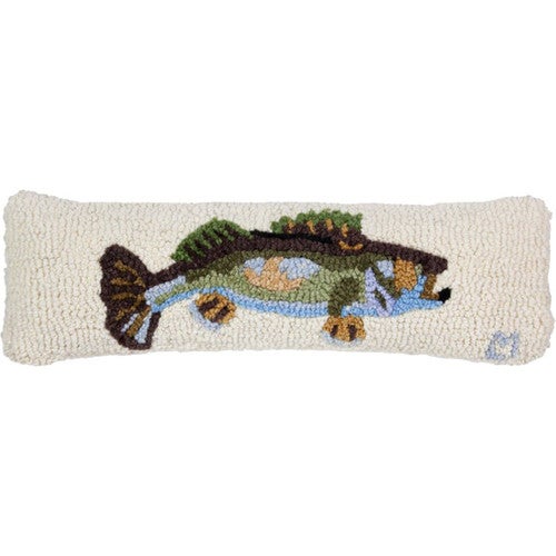 Walleye Hooked Wool Pillow