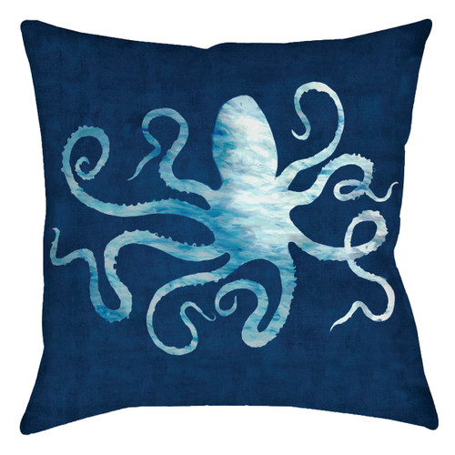 Azul Waves Octopus Pillow