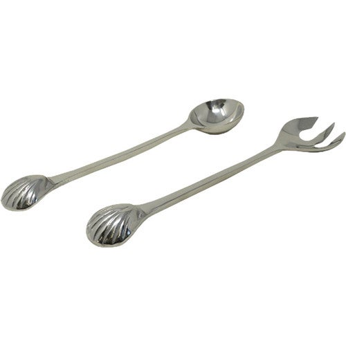 Pewter Seashell Serving Spoon Set