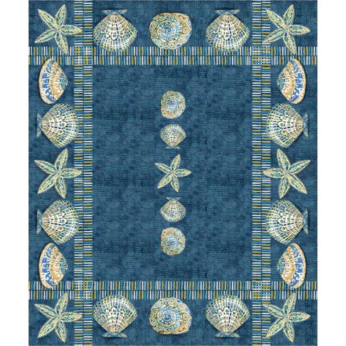 Seashell Style Tablecloth - 84 Inch