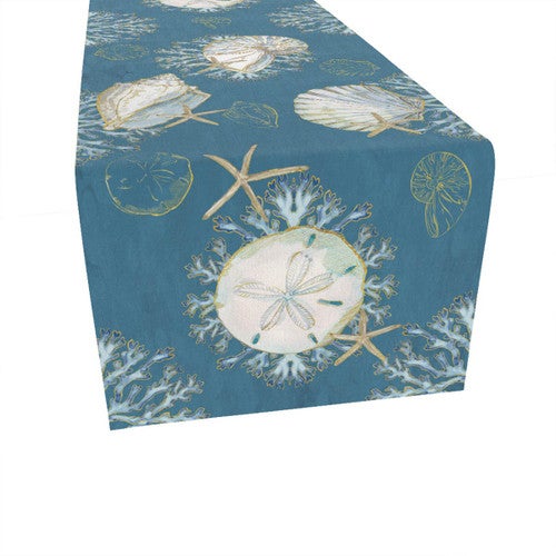 Coral Seascape Table Runner - 90 Inch
