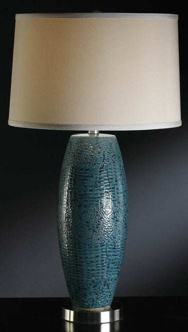 Spotted Turquoise Table Lamps - Set of 2